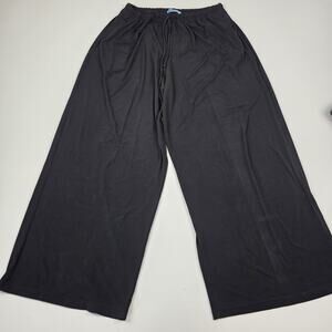 Planet Pants Womens Size‎ 2 Black Wide Leg Elastic Waist made in USA Palazzo